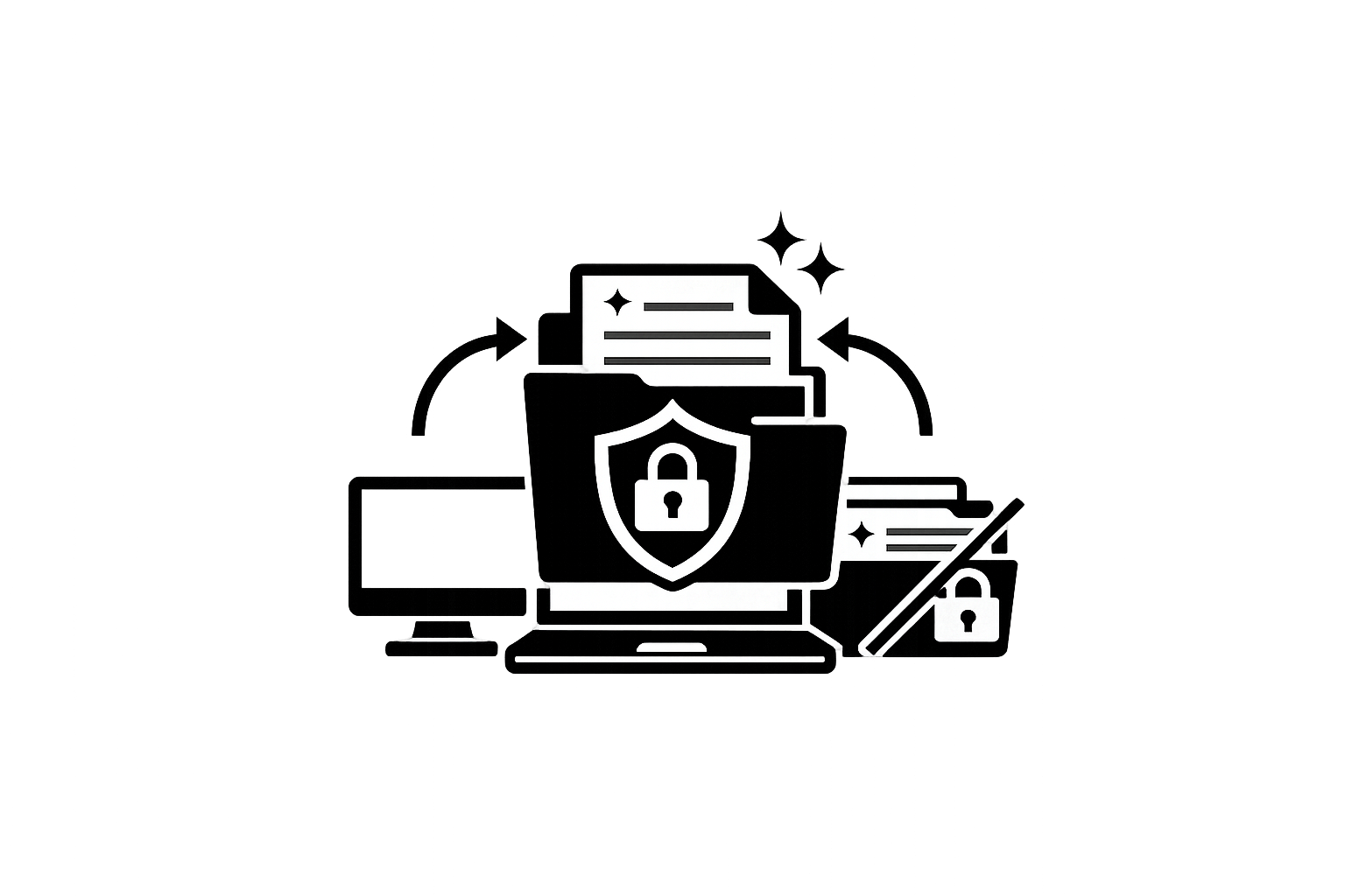 정보유출 위험 감소 아이콘